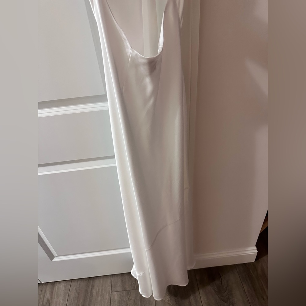 Show Me Your MuMu Ivory Satin Halter Slip Dress - Picture 3 of 6